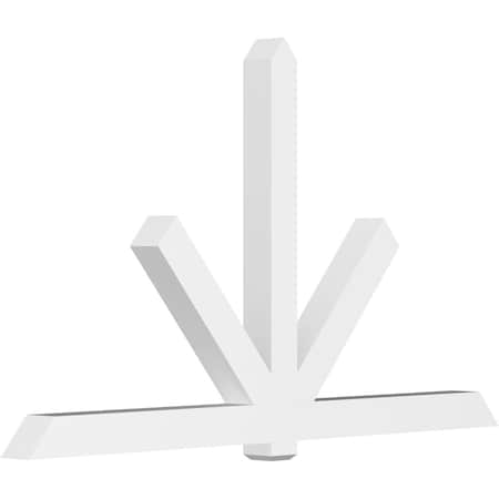 Ekena Millwork Kennewick Architectural Grade PVC Gable Bracket, 108"W x 63"H x 6"D x 6"F, 14/12 Pitch GBP108X63X0606KEN00